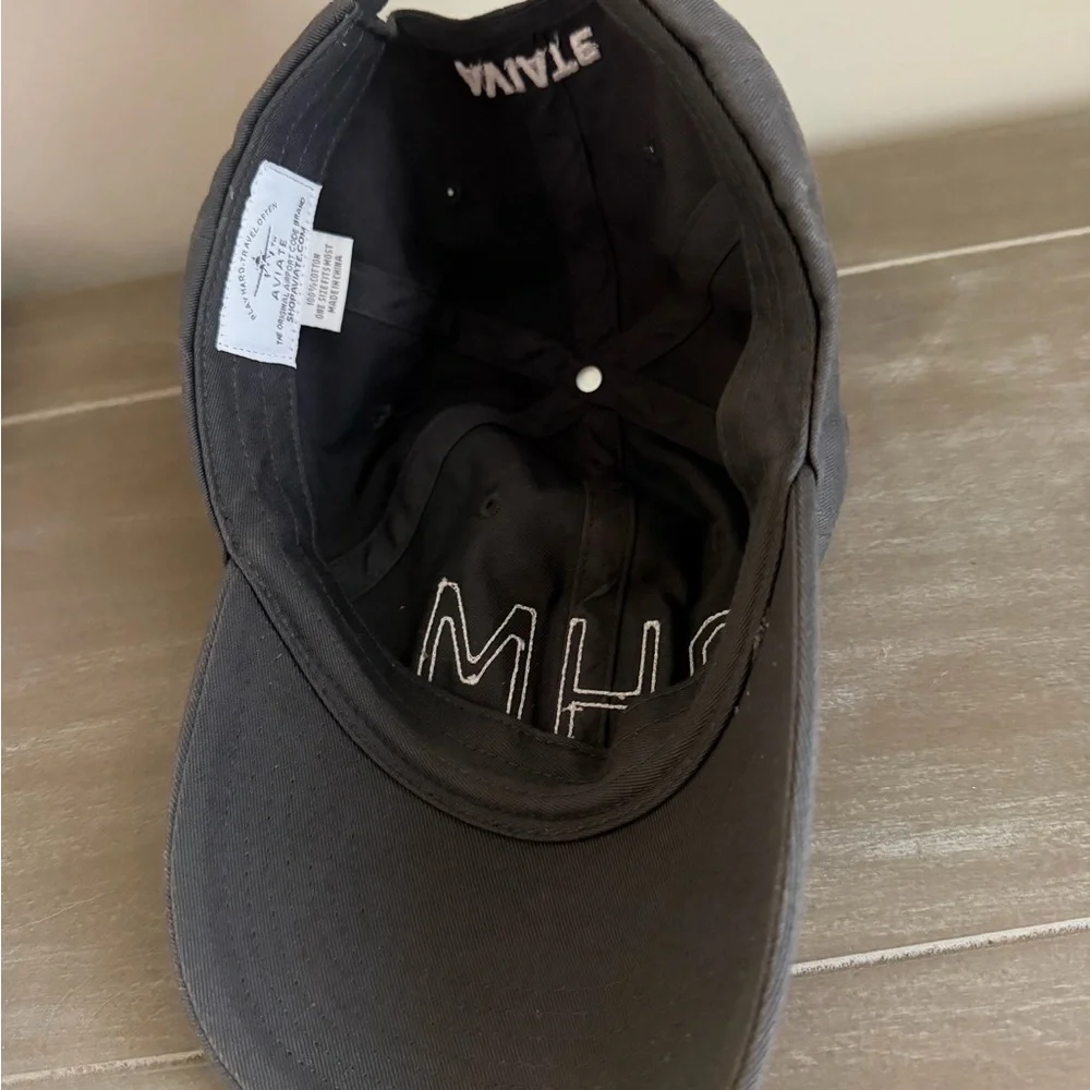 Black Baseball Cap with White BHM Applique